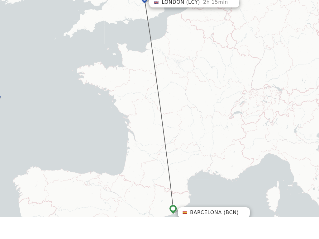 Direct non stop flights from Barcelona to London schedules