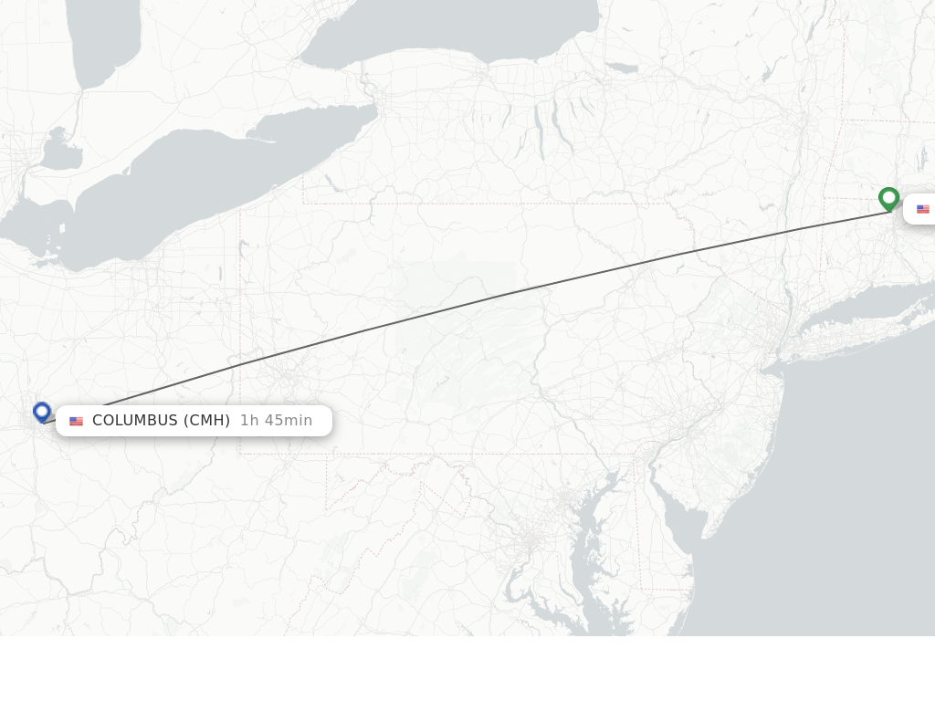 Direct non stop flights from Hartford to Columbus schedules