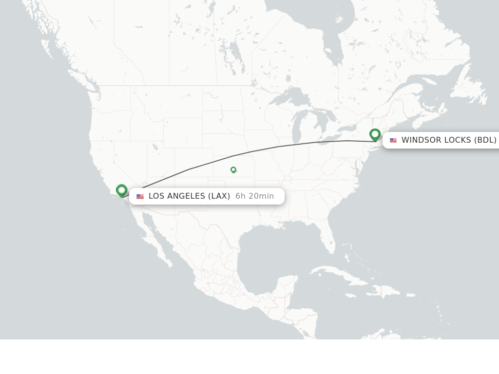 Direct non stop flights from Hartford to Los Angeles schedules