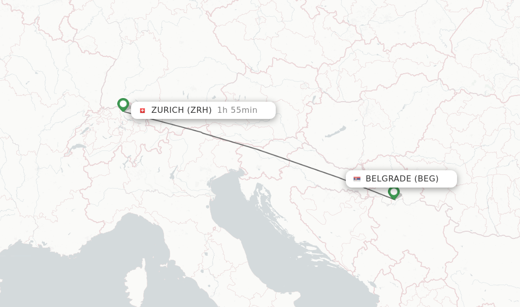 Direct (non-stop) Flights From Belgrade To Zurich - Schedules ...