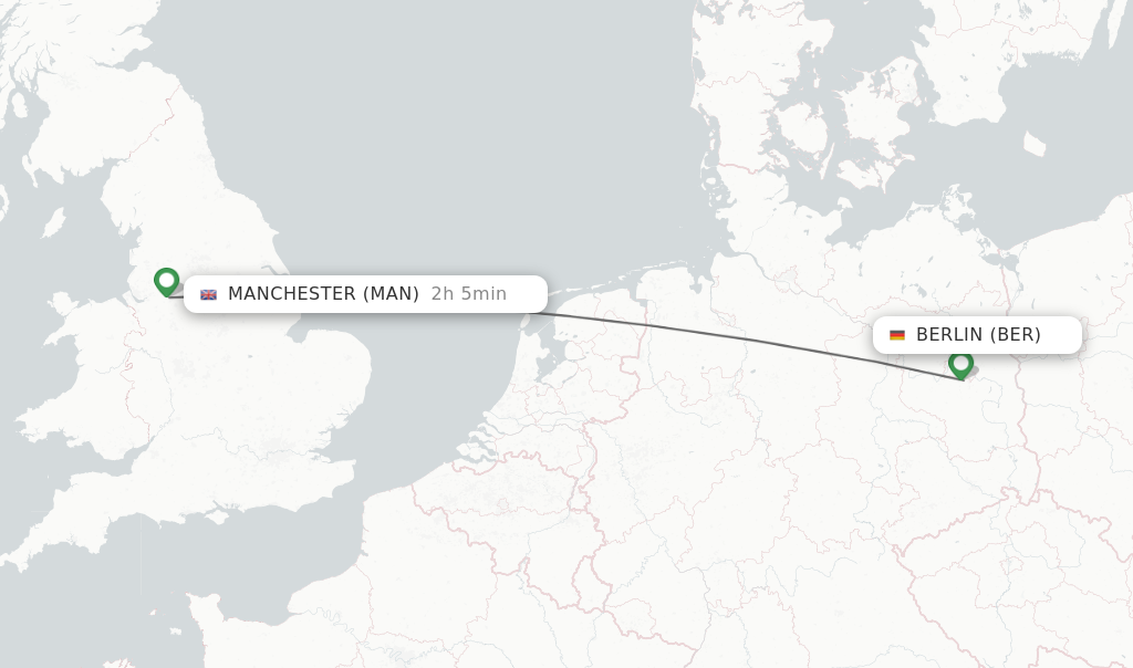 Direct non stop flights from Berlin to Manchester schedules