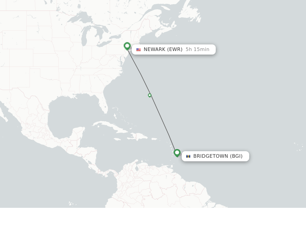 Direct non stop flights from Bridgetown to New York schedules