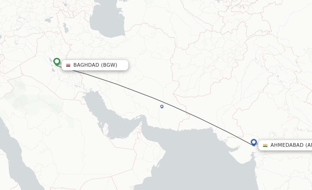 Direct (non-stop) Flights From Ahmedabad To Baghdad - Schedules ...