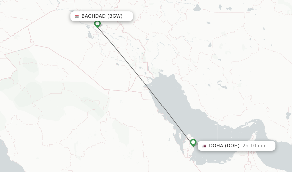 Direct (non-stop) Flights From Baghdad To Doha - Schedules ...