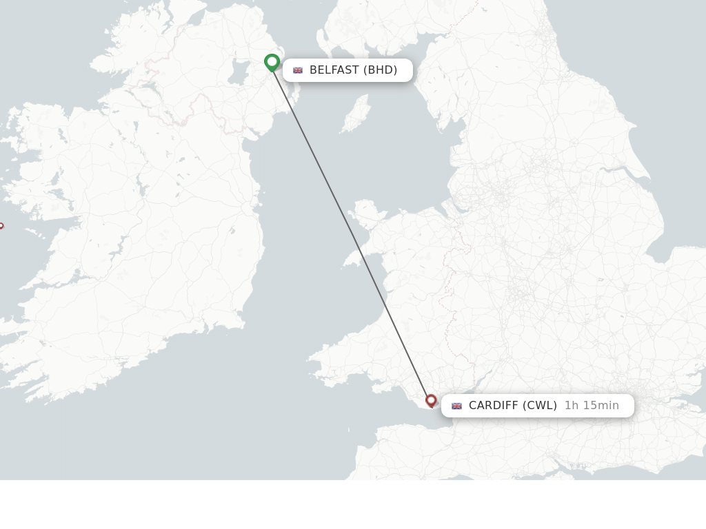 Direct non stop flights from Belfast to Cardiff schedules