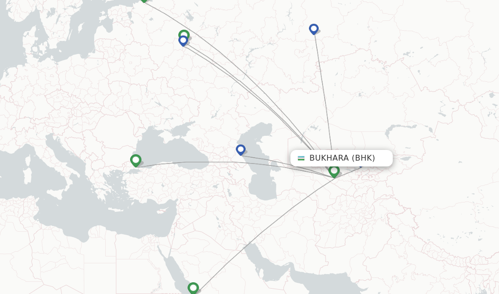 Direct (non-stop) flights from Bukhara (BHK) - FlightsFrom.com