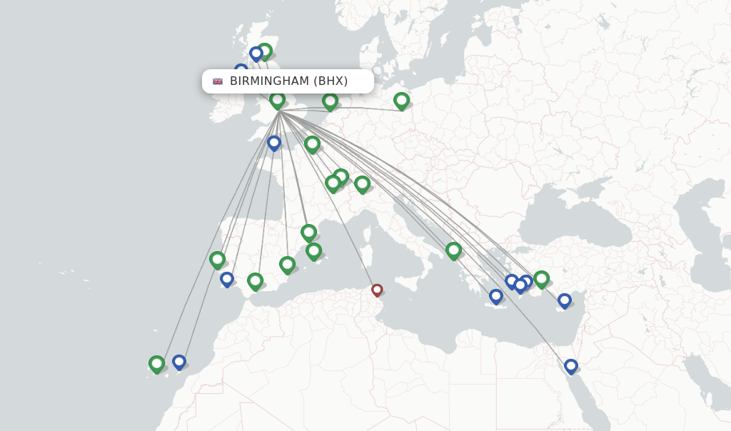 EasyJet Flights From Birmingham, BHX - FlightsFrom.com