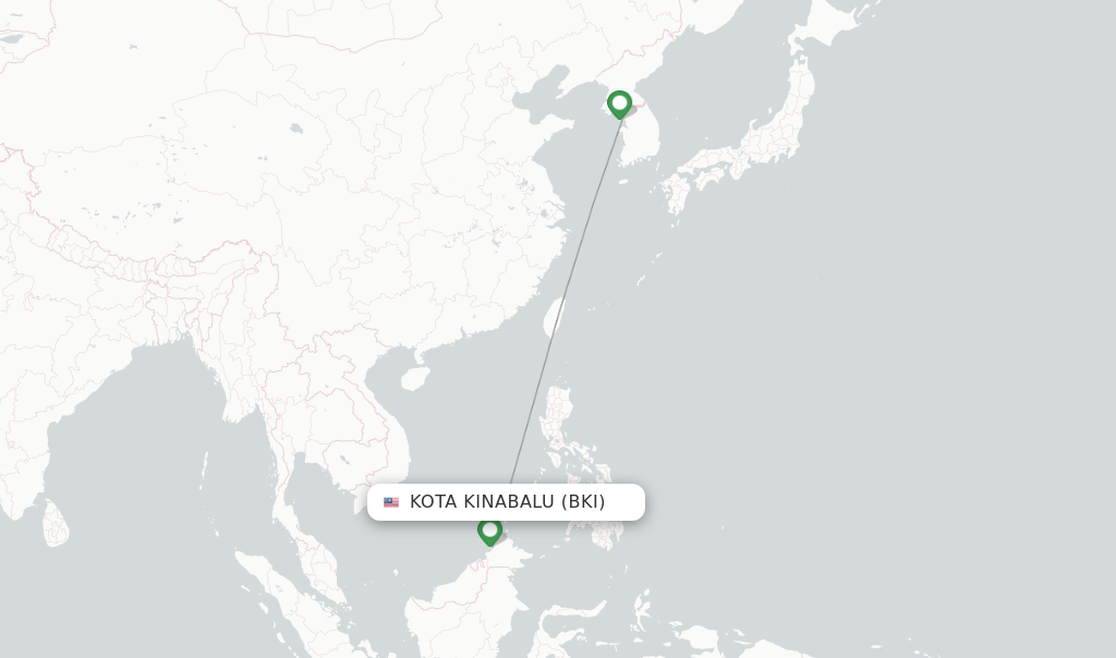 Jeju Air flights from Kota Kinabalu, BKI