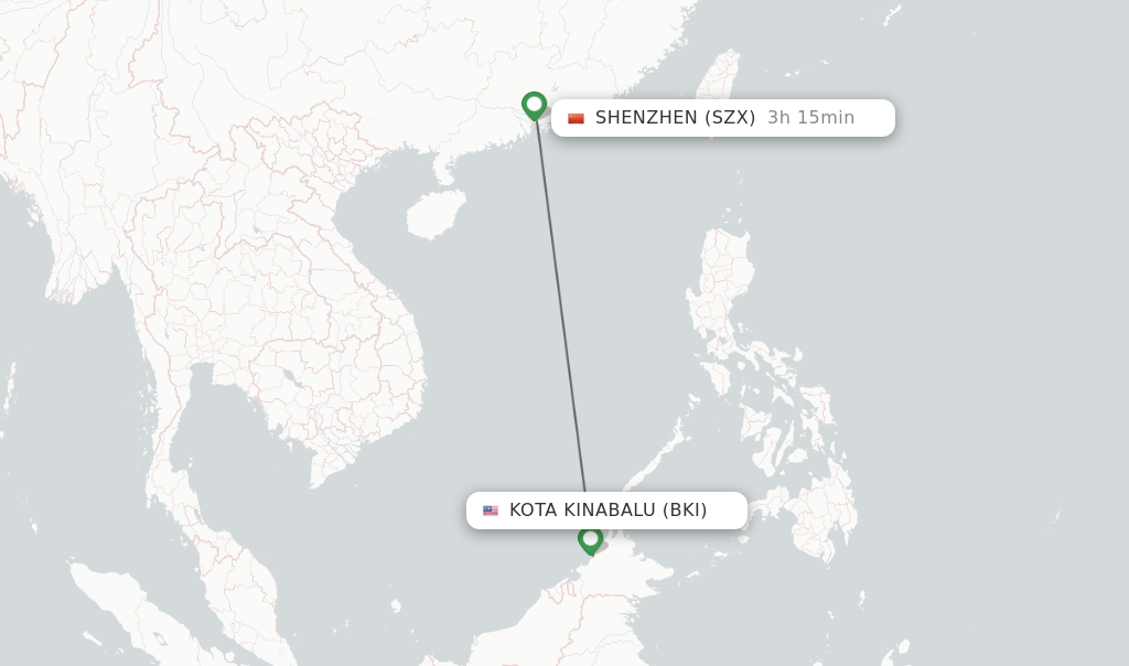 Direct Non Stop Flights From Kota Kinabalu To Shenzhen Schedules 1436