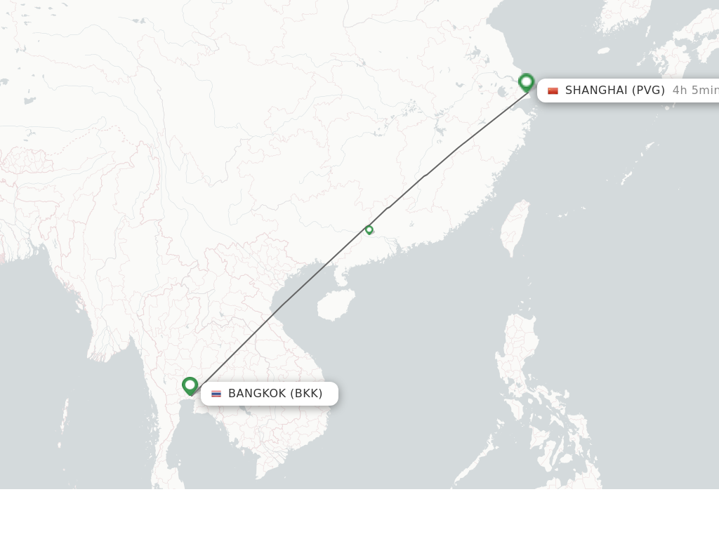 Direct (non-stop) Flights From Bangkok To Shanghai - Schedules ...