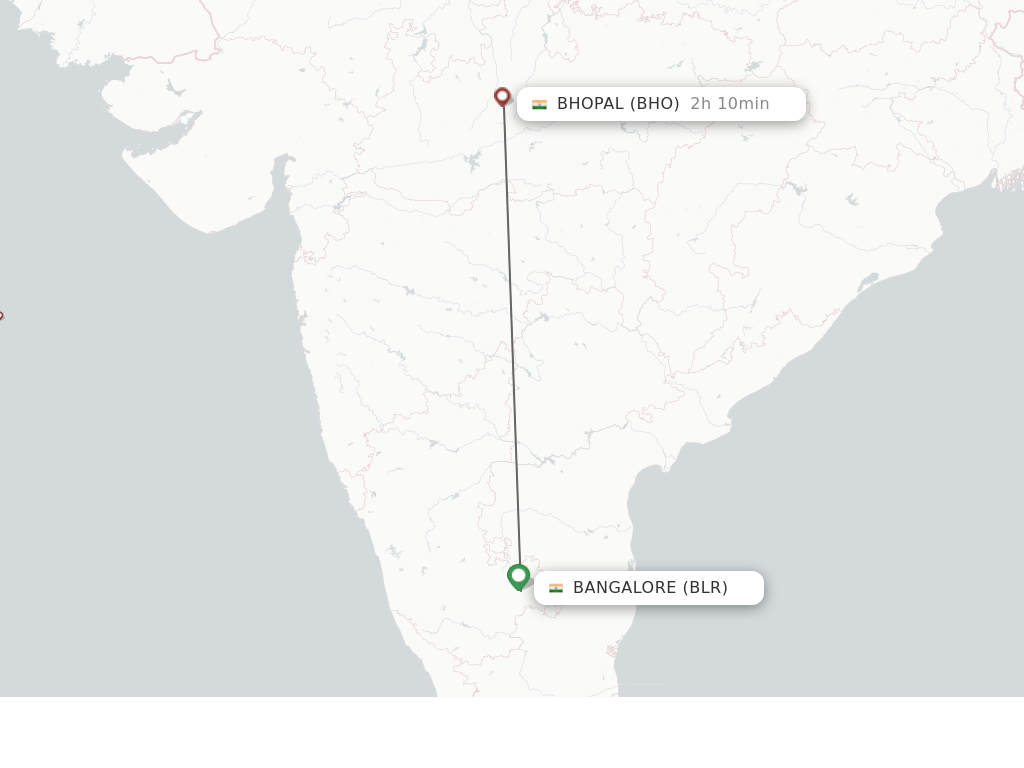 Direct non stop flights from Bengaluru to Bhopal schedules