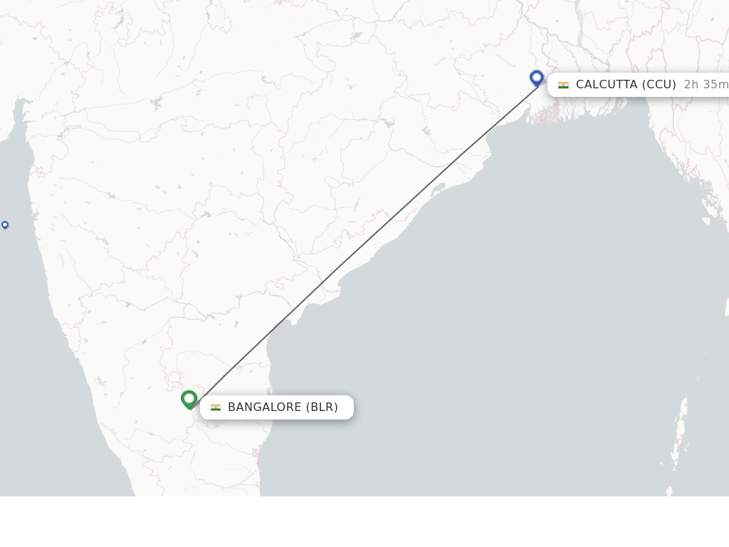 Direct non stop flights from Bengaluru to Kolkata schedules