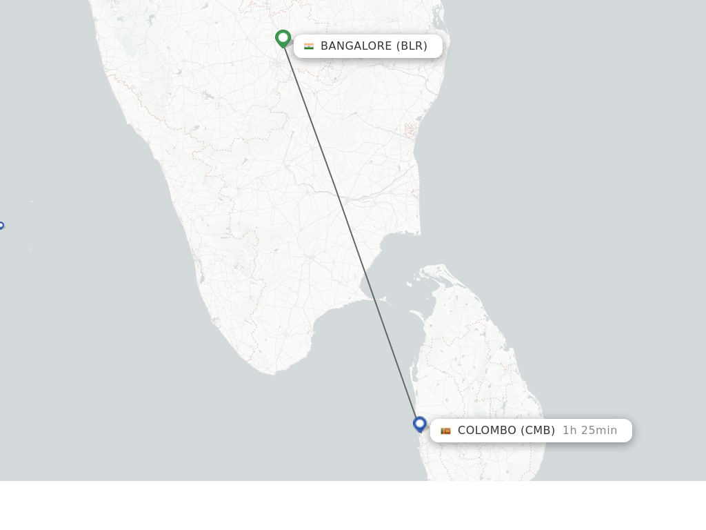 Direct (non-stop) Flights From Bengaluru To Colombo - Schedules ...