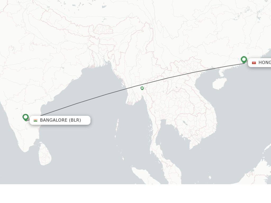 Direct (nonstop) flights from Bengaluru to Hong Kong schedules