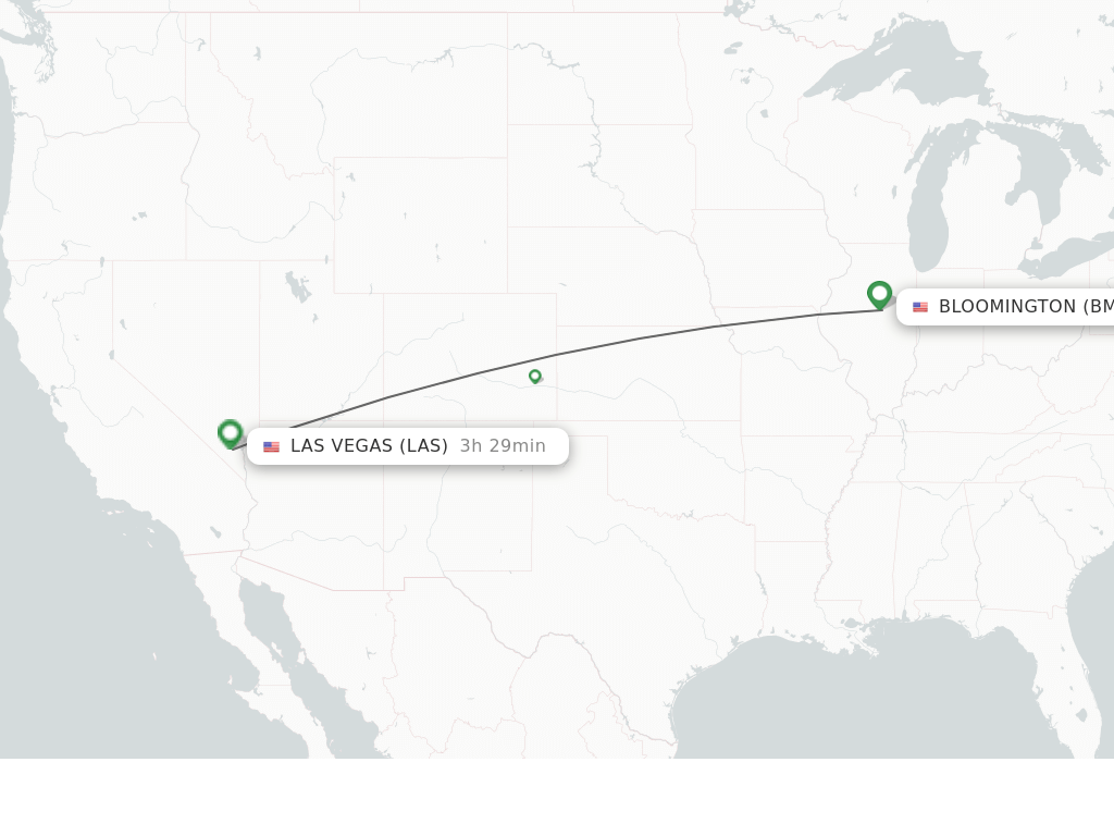 Direct non stop flights from Bloomington to Las Vegas