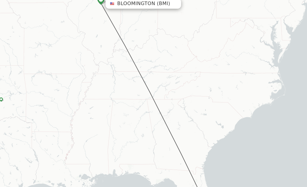 Direct non stop flights from Bloomington to Orlando schedules