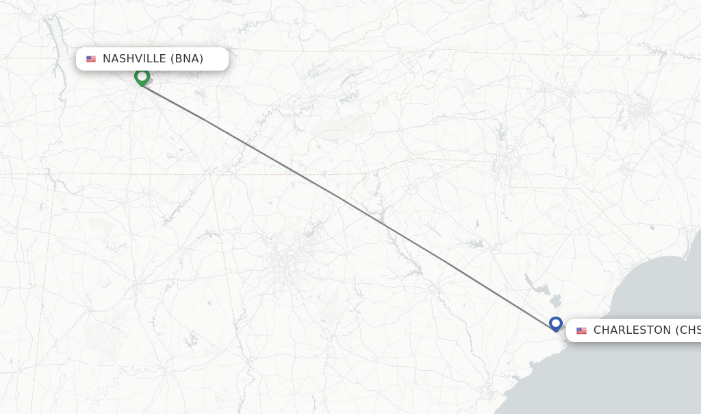 Direct non stop flights from Nashville to Charleston schedules