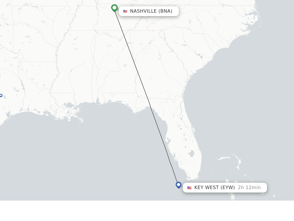 Direct (nonstop) flights from Nashville to Key West schedules