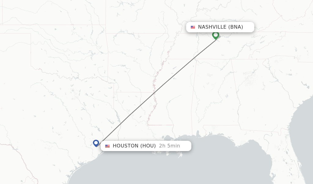 Direct non stop flights from Nashville to Houston schedules