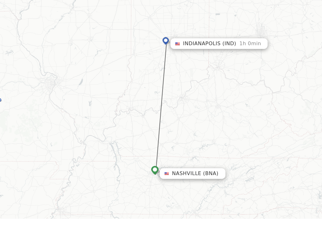 Direct (non-stop) flights from Nashville to Indianapolis - schedules - FlightsFrom.com