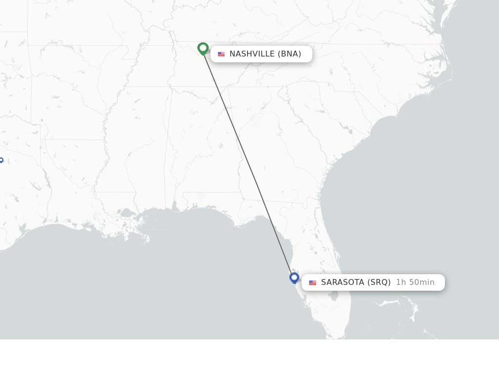 Direct non stop flights from Nashville to Sarasota schedules