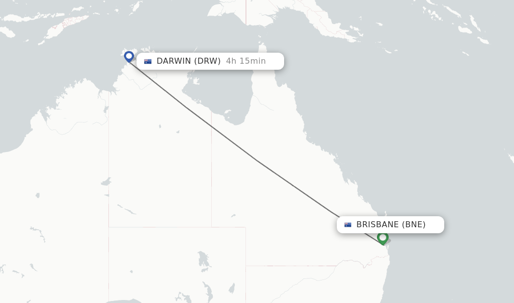 Direct non stop flights from Brisbane to Darwin schedules