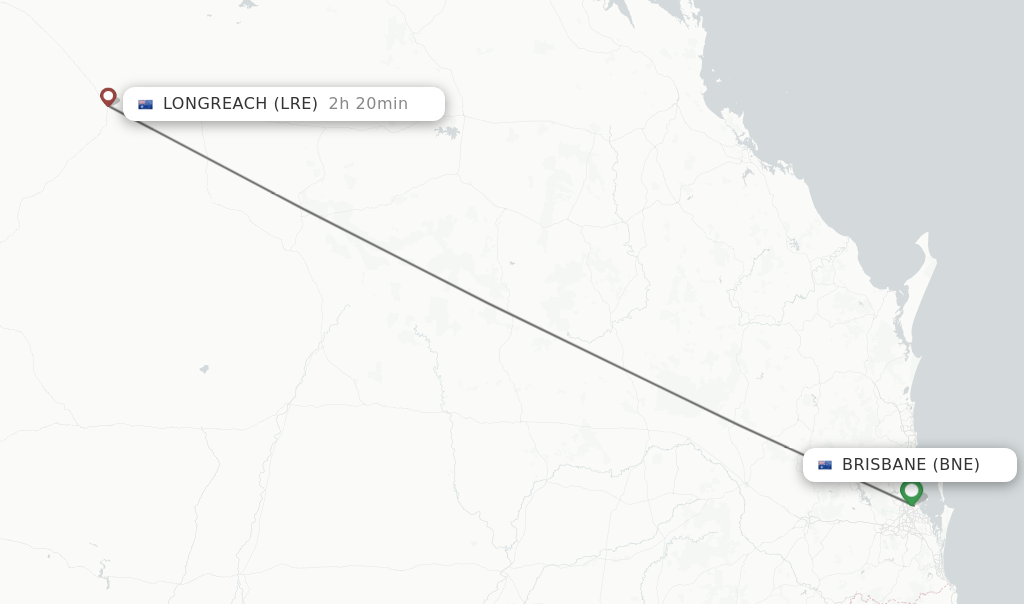 Direct (nonstop) flights from Brisbane to Longreach schedules