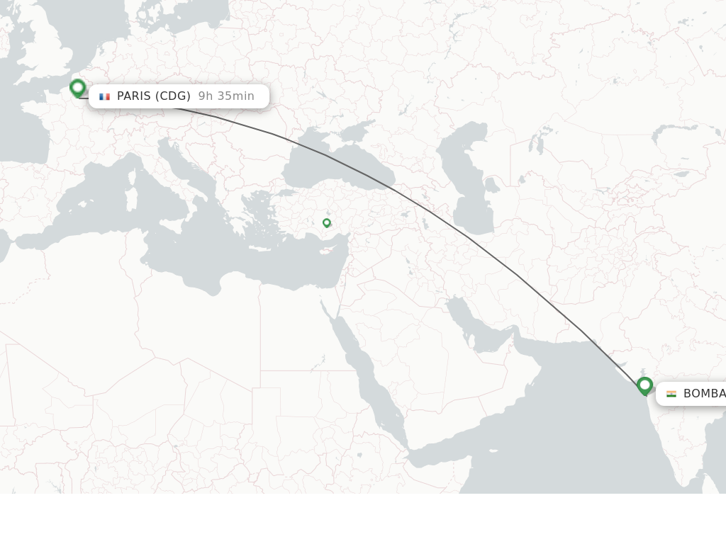 Direct (non-stop) Flights From Mumbai To Paris - Schedules ...