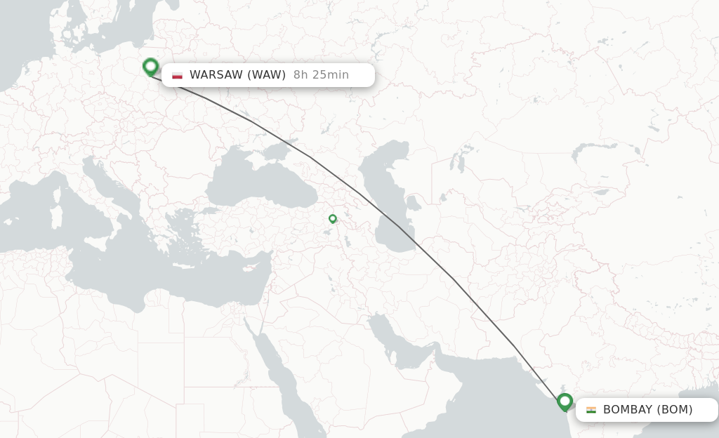 Direct (non-stop) flights from Mumbai to Warsaw - schedules ...