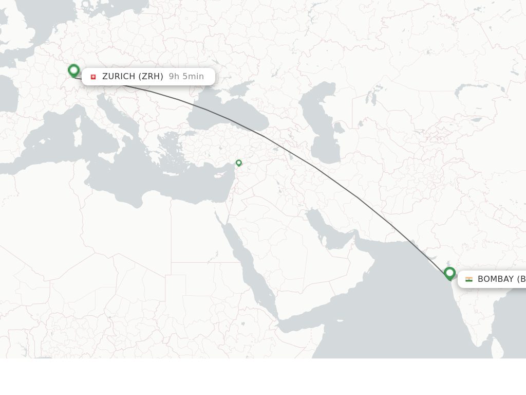 Direct (non-stop) flights from Mumbai to Zurich - schedules ...