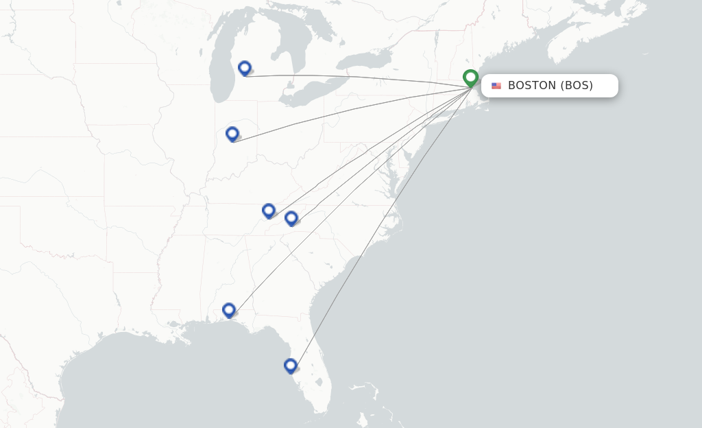 Allegiant Air flights from Boston, BOS