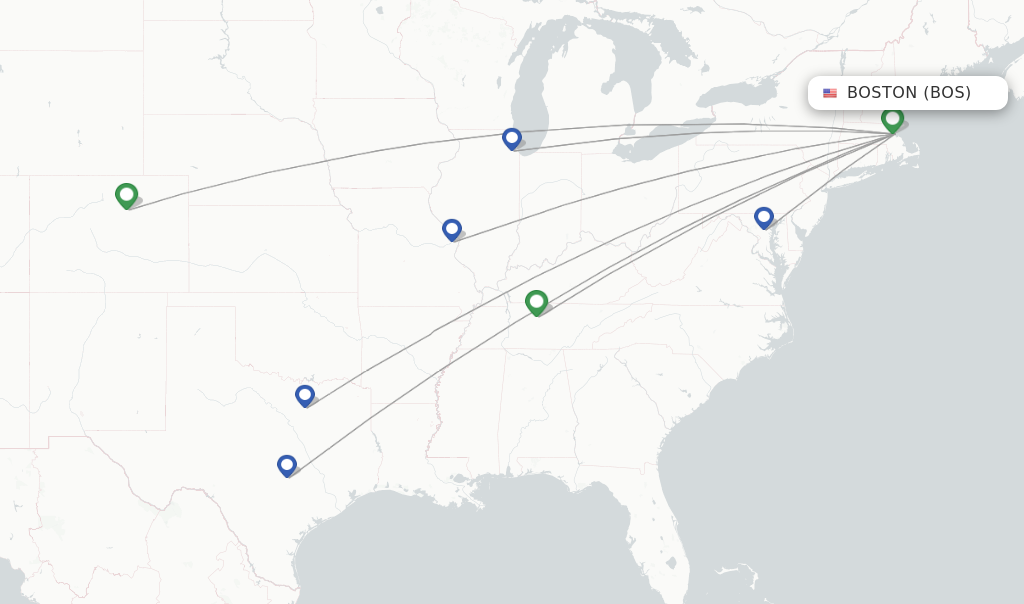 map of where southwest airlines flies