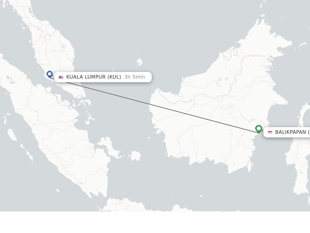 Direct (non-stop) Flights From Balikpapan To Kuala Lumpur - Schedules ...