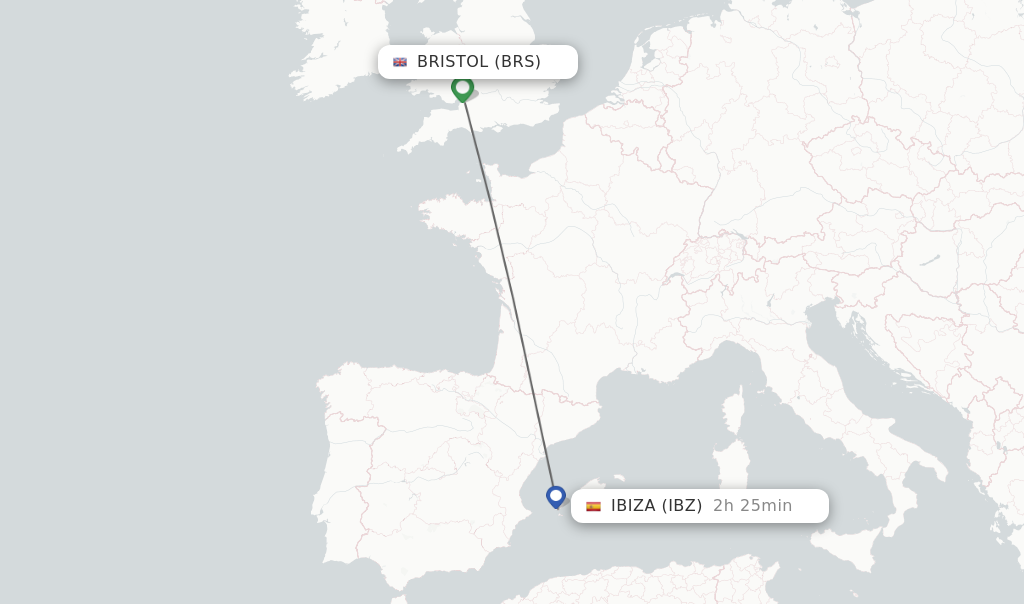 Direct (nonstop) flights from Bristol to schedules