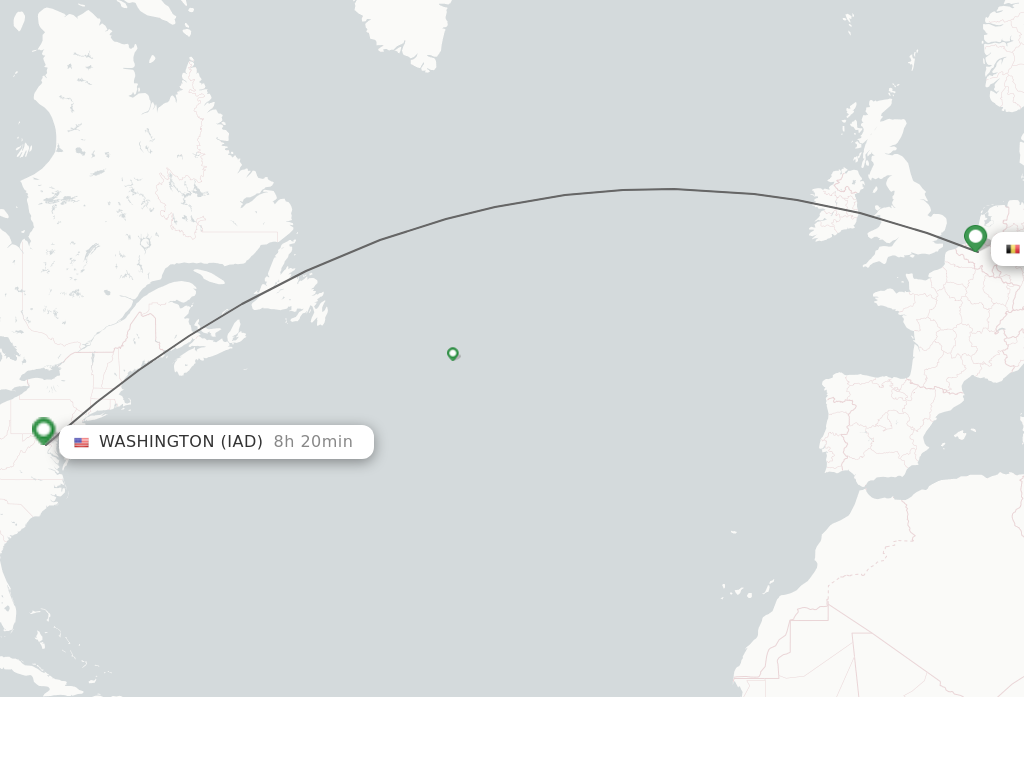 Direct (nonstop) flights from Brussels to Dulles schedules