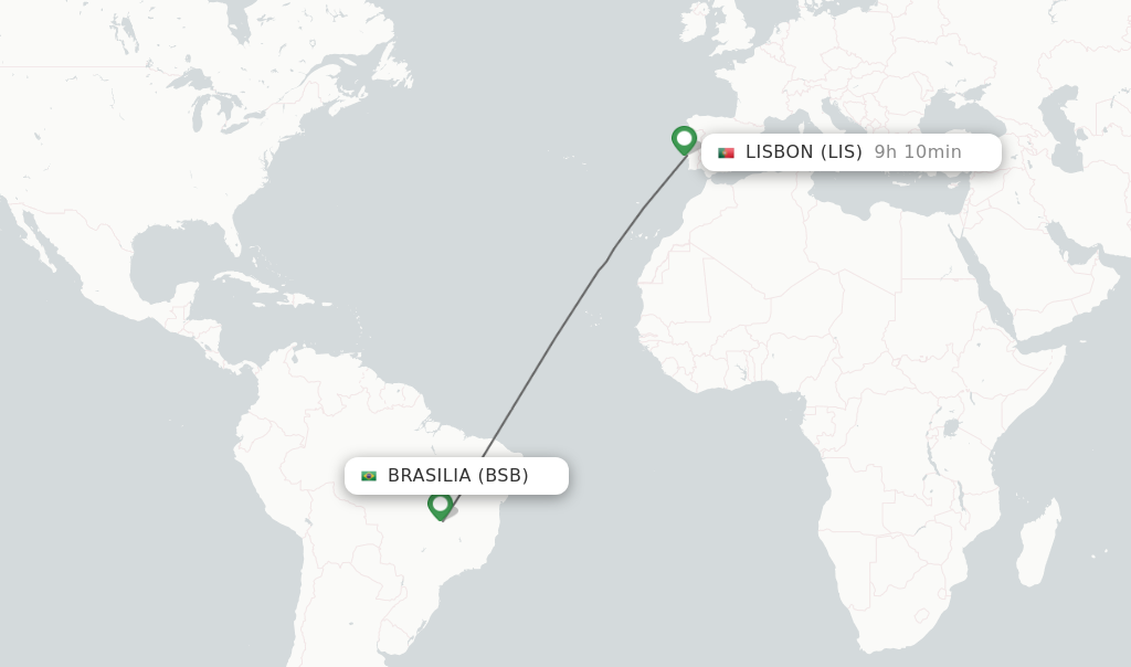 Direct (non-stop) Flights From Brasilia To Lisbon - Schedules ...