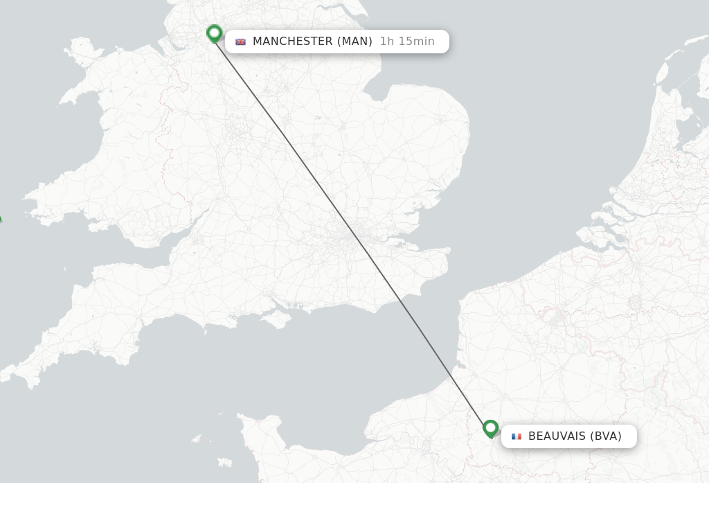 Direct non stop flights from Paris to Manchester schedules