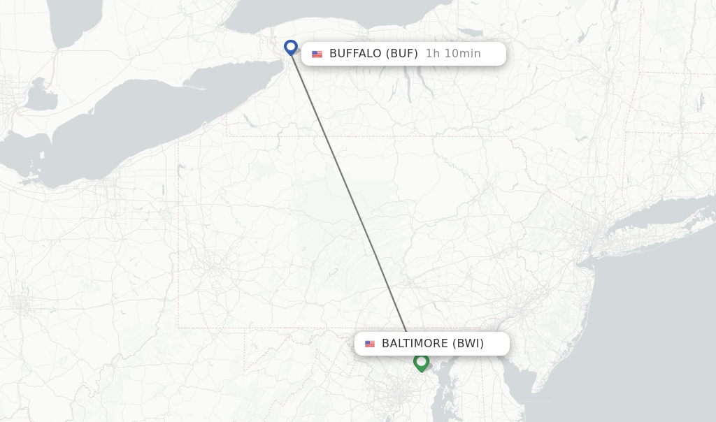 Direct (non-stop) Flights From Baltimore To Buffalo - Schedules ...