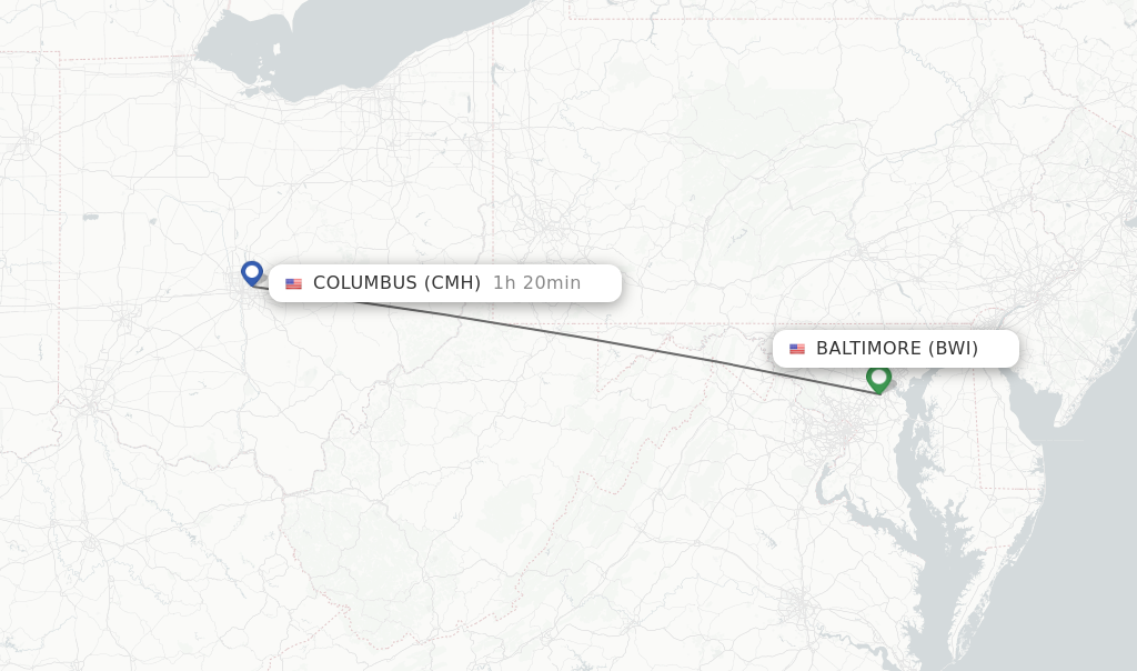 Direct (non-stop) Flights From Baltimore To Columbus - Schedules ...