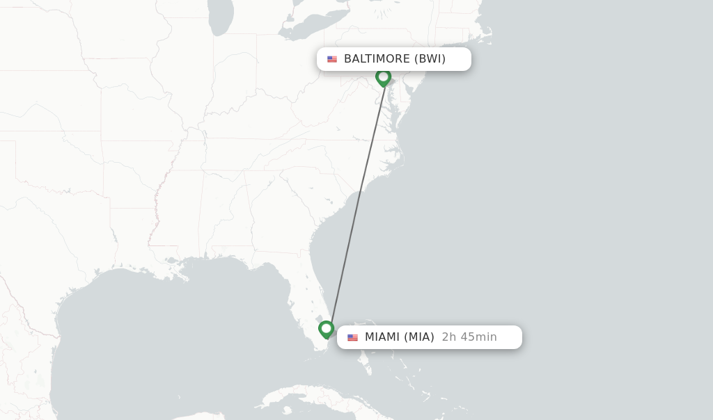 travel from baltimore to miami