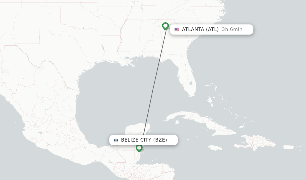 Direct non stop flights from Belize City to Atlanta schedules