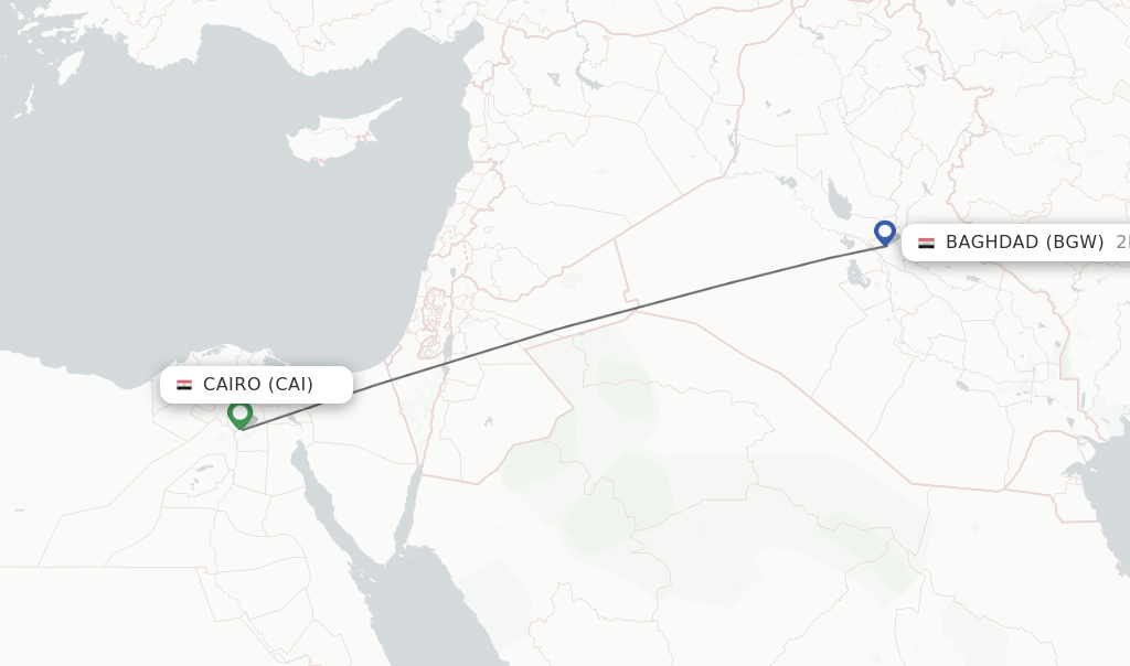 Direct (non-stop) Flights From Cairo To Baghdad - Schedules ...