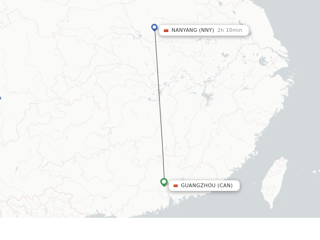 Direct (non-stop) Flights From Guangzhou To Nanyang - Schedules ...