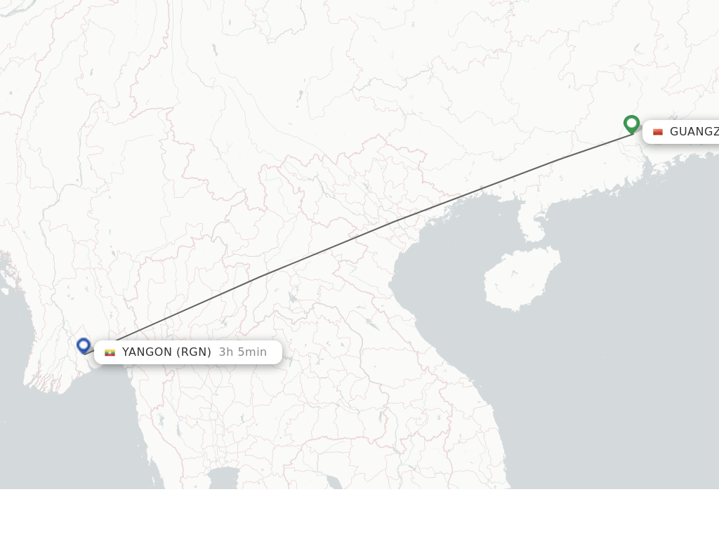Direct (non-stop) Flights From Guangzhou To Yangon - Schedules ...