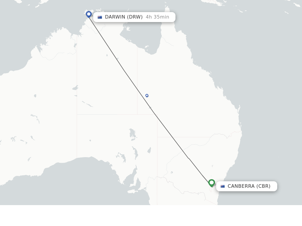 Direct (non-stop) flights from Canberra to Darwin - schedules ...