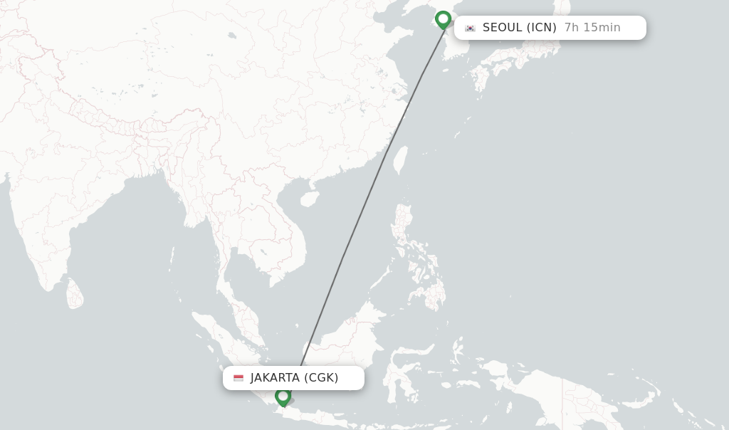 Direct Non Stop Flights From Jakarta To Seoul Schedules 0076