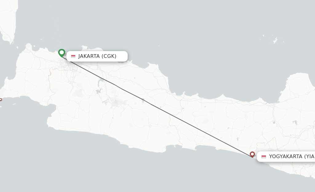 Direct (non-stop) Flights From Jakarta To Yogyakarta - Schedules ...