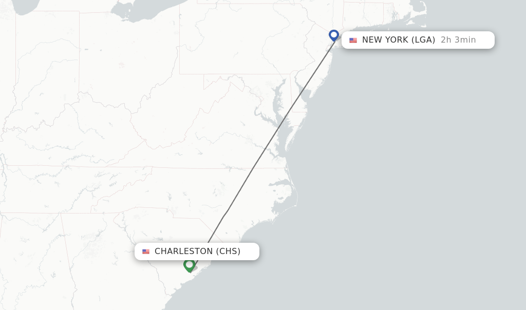 Direct non stop flights from Charleston to New York schedules