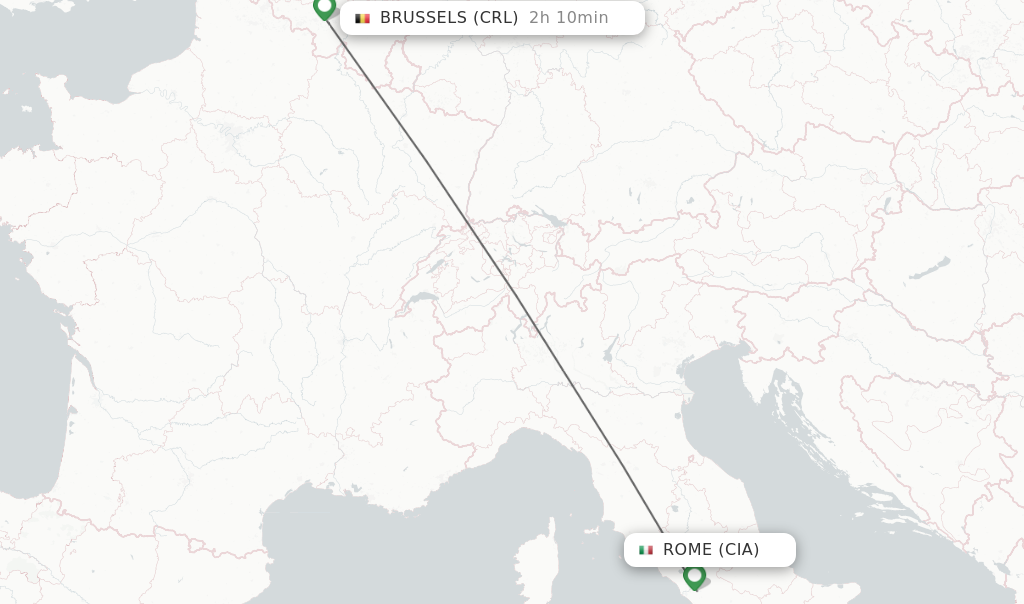 Direct non stop flights from Rome to Brussels schedules