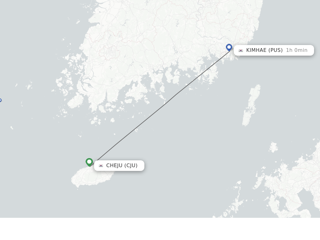 Direct (nonstop) flights from Jeju to Busan schedules